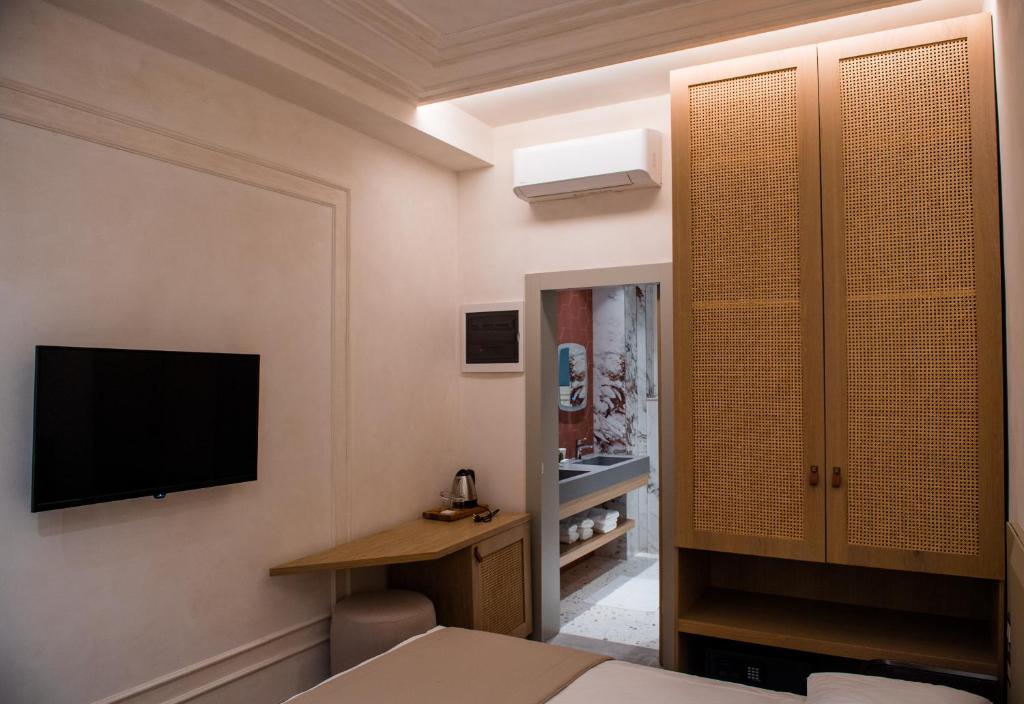 TV a/nebo společenská místnost v ubytování Elite Bay Hotel Lalez Durres