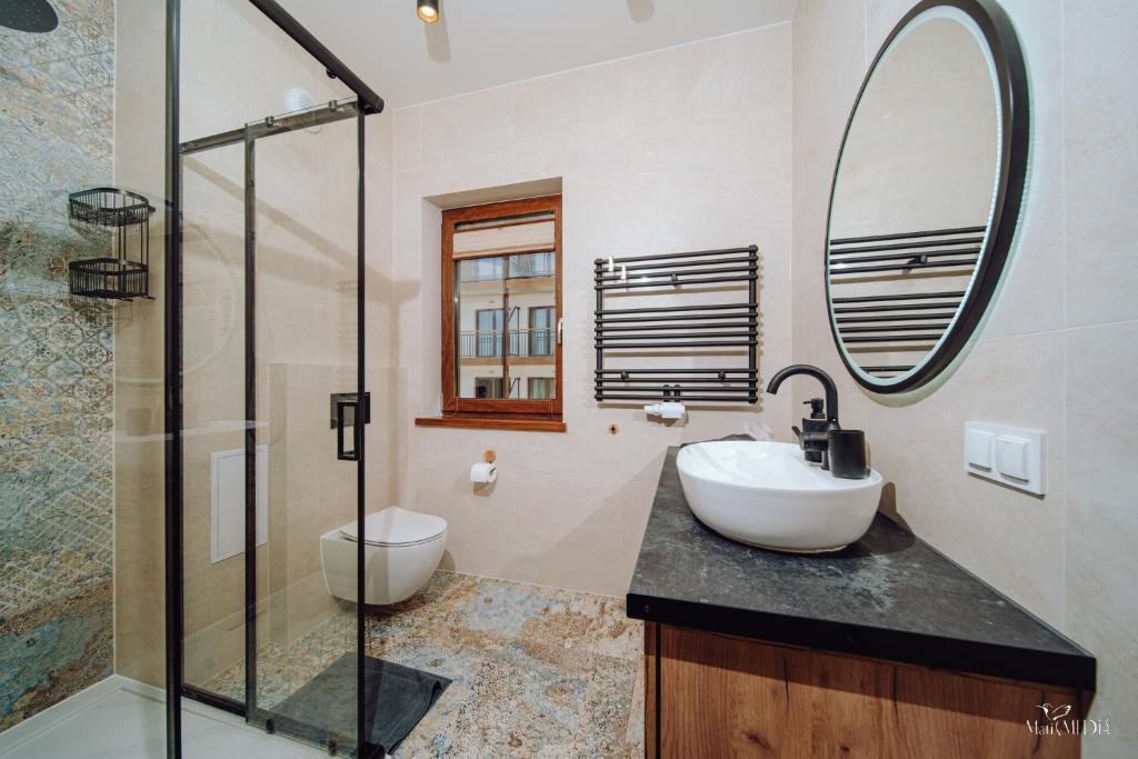 Kúpeľňa v ubytovaní Apartament Silence Karpatia Resort Turkus