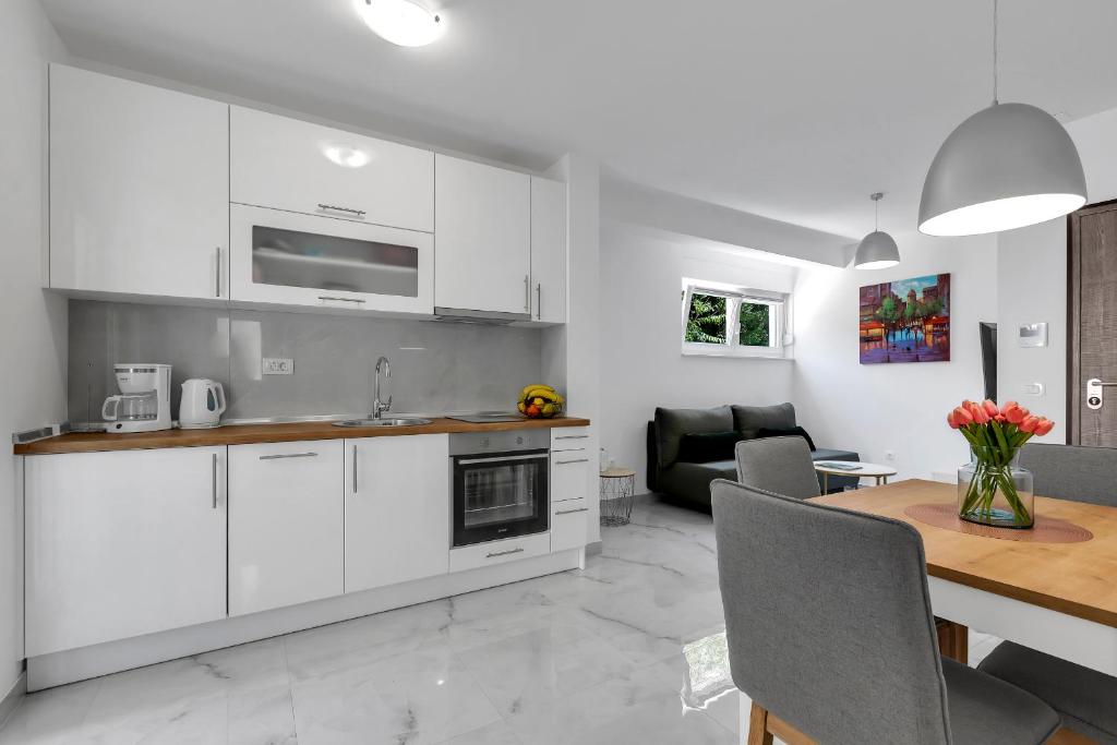 Kuchyňa alebo kuchynka v ubytovaní Central Makarska - Apartments Šantrić