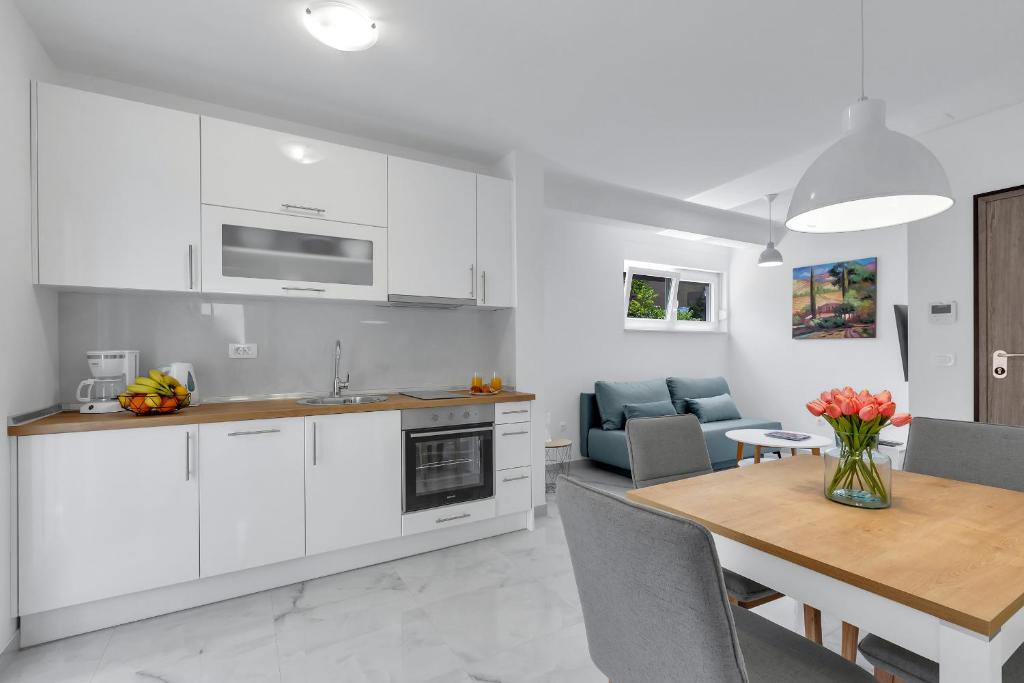 Kuchyňa alebo kuchynka v ubytovaní Central Makarska - Apartments Šantrić