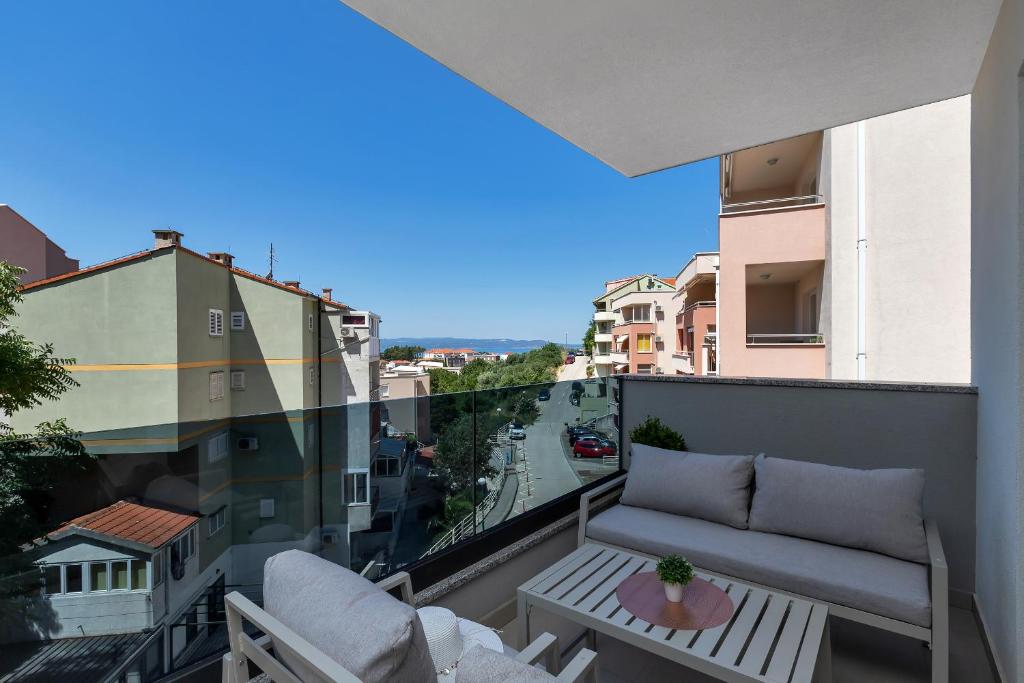 Balkón alebo terasa v ubytovaní Central Makarska - Apartments Šantrić
