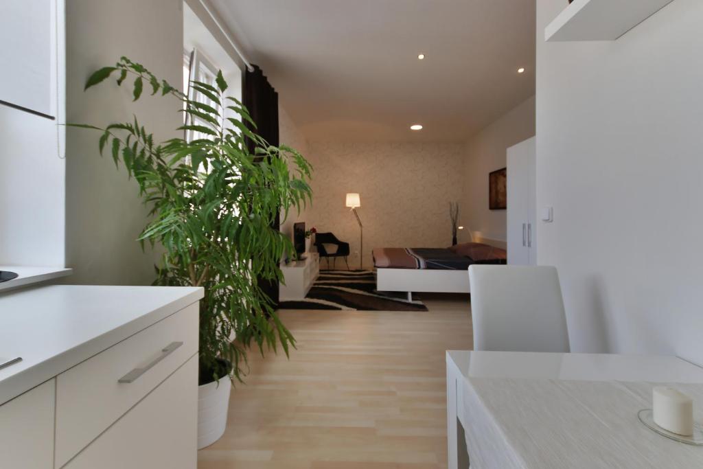 Posezení v ubytování Atrium Apartments