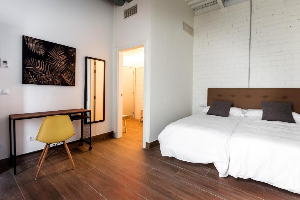 Postel nebo postele na pokoji v ubytování Hostel Nüt
