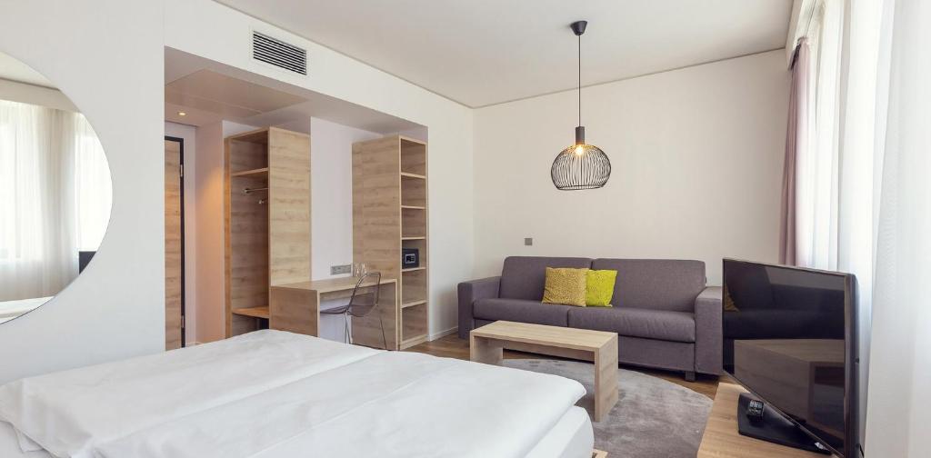 Posezení v ubytování roomz Vienna Prater