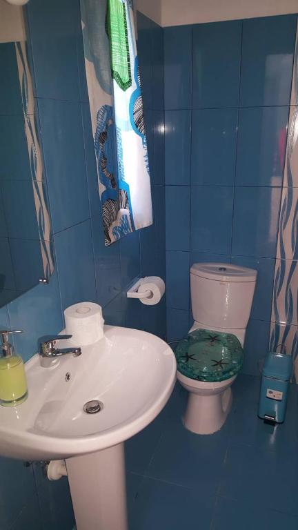 Koupelna v ubytování PortoAgali