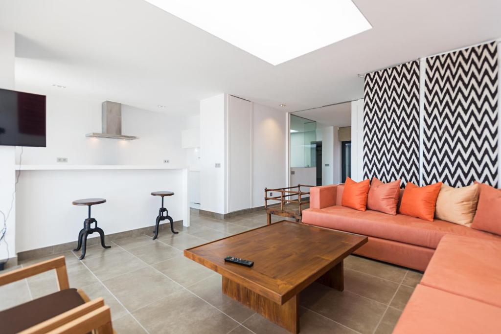 Posezení v ubytování Altos de la Gloria Beach Apartments