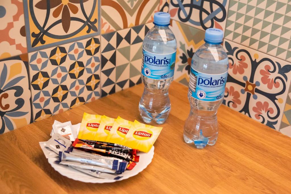 Nápoje v ubytovaní Saska Kępa Bright Apartament