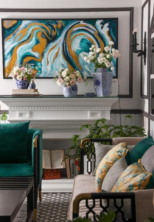Posezení v ubytování ARTIS Hotel Da Lat