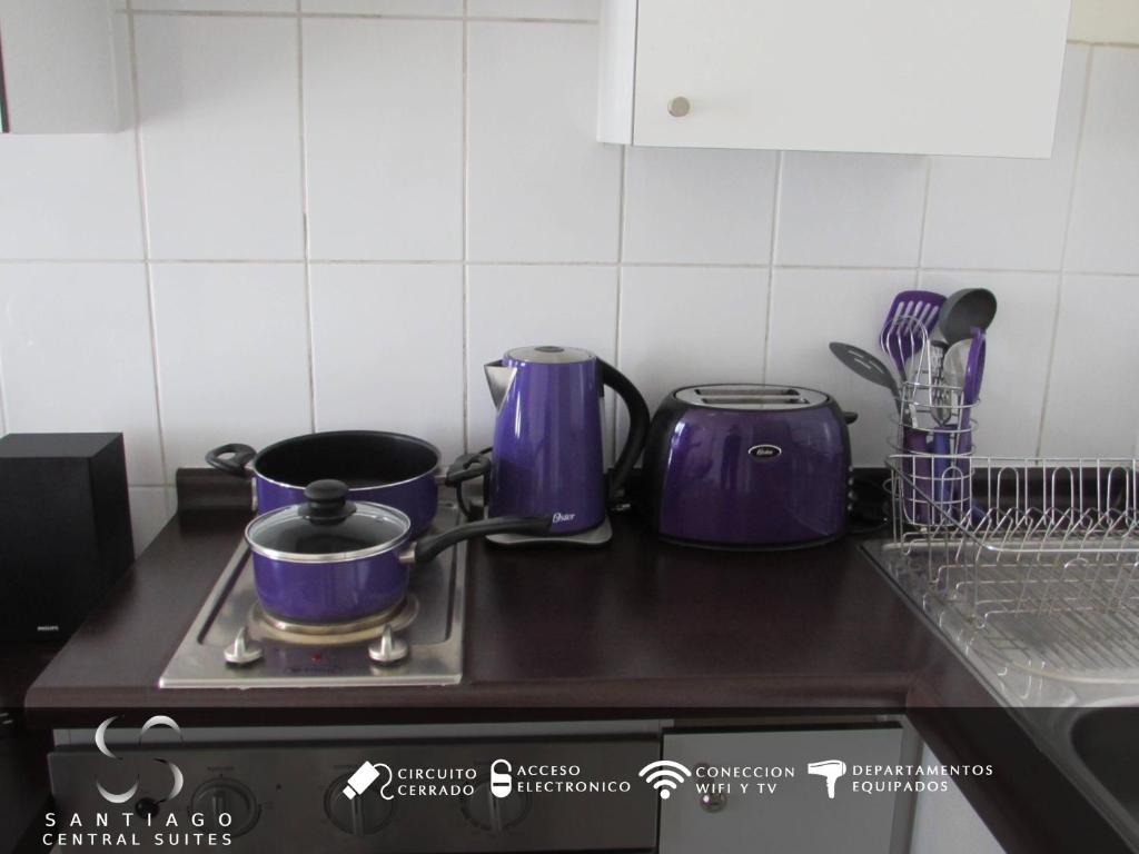Una cocina o zona de cocina en Santiago Central Suites / Mapocho