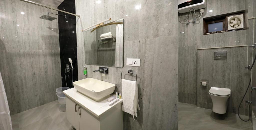 Koupelna v ubytování Hotel Le Halcyon Kasauli