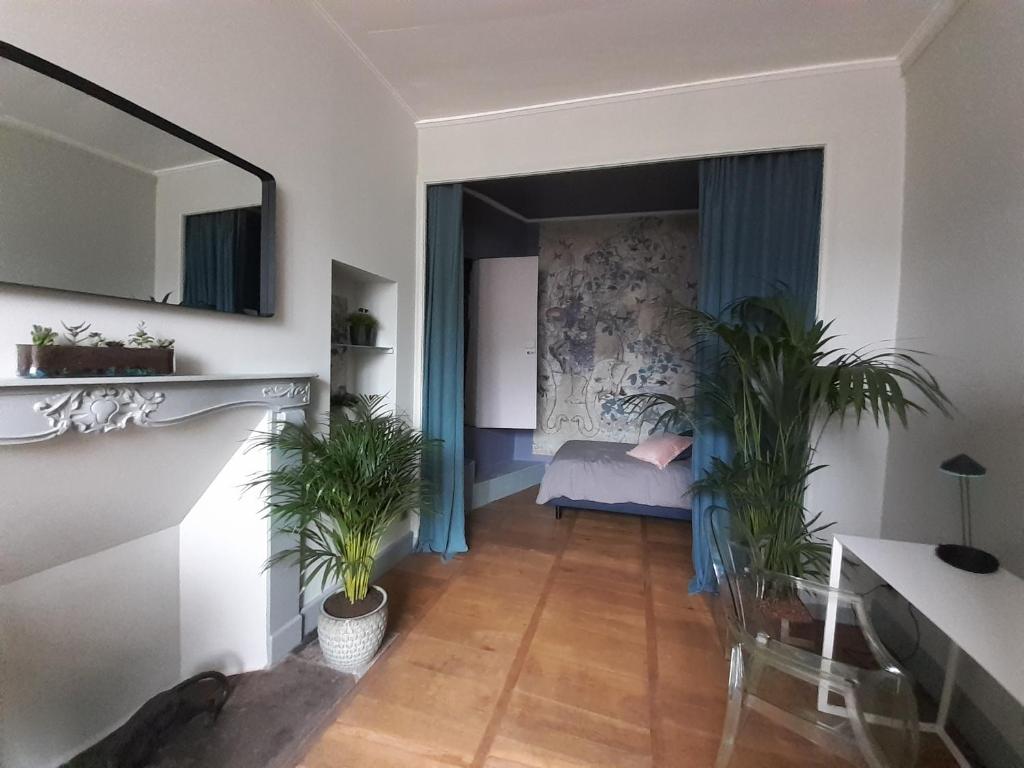 Posteľ alebo postele v izbe v ubytovaní Maison du Chevalier des Huttes - Table et Chambres d'hôtes