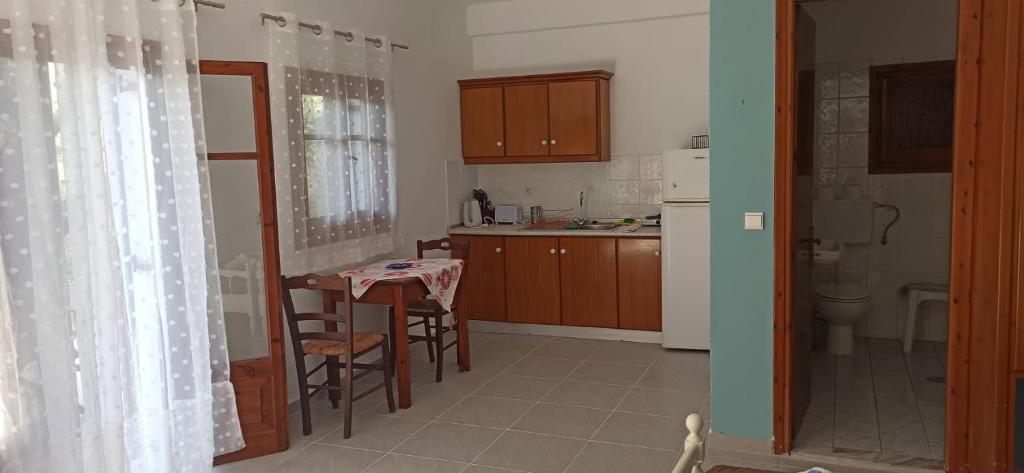 A kitchen or kitchenette at Andreas Apartments