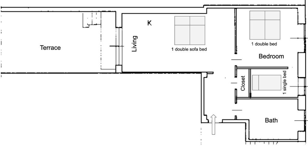 Planul etajului la Lovely apartment in the new Porta Nuova area