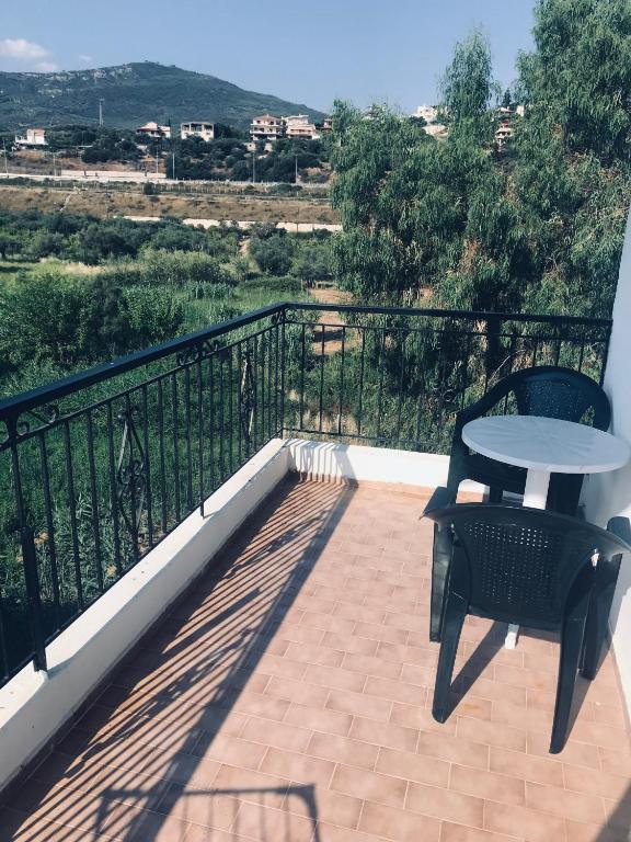 Balkón nebo terasa v ubytování akrata siesta