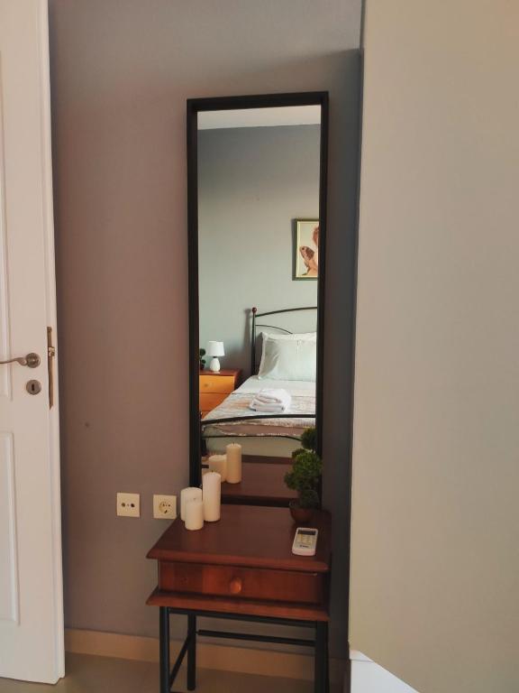 Łóżko lub łóżka w pokoju w obiekcie Villa Filippos