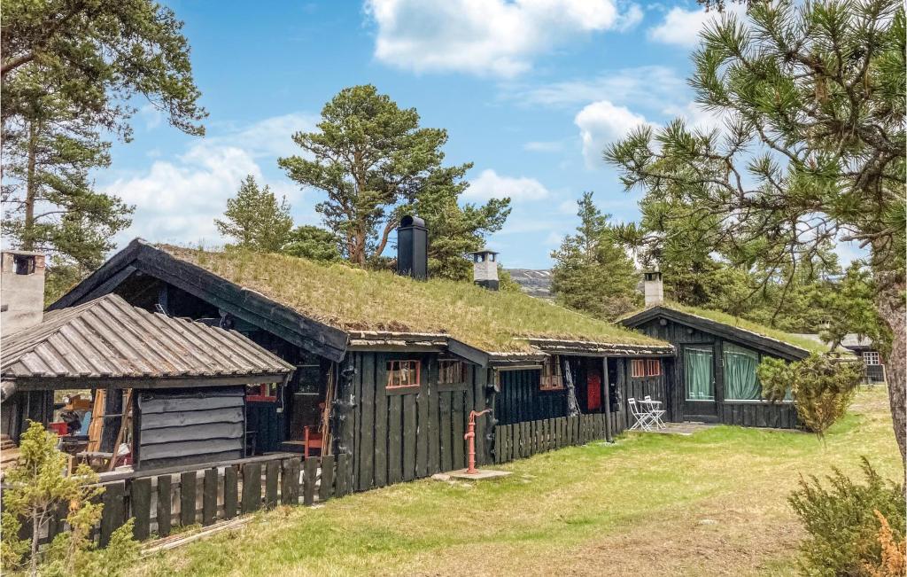 an old house with a grass roof at 2 Bedroom Nice Home In Kvam in Kvam