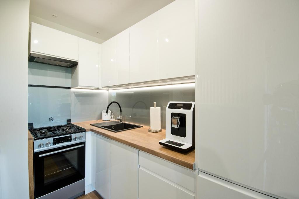 Kuchyňa alebo kuchynka v ubytovaní Apartament Jastrzębie