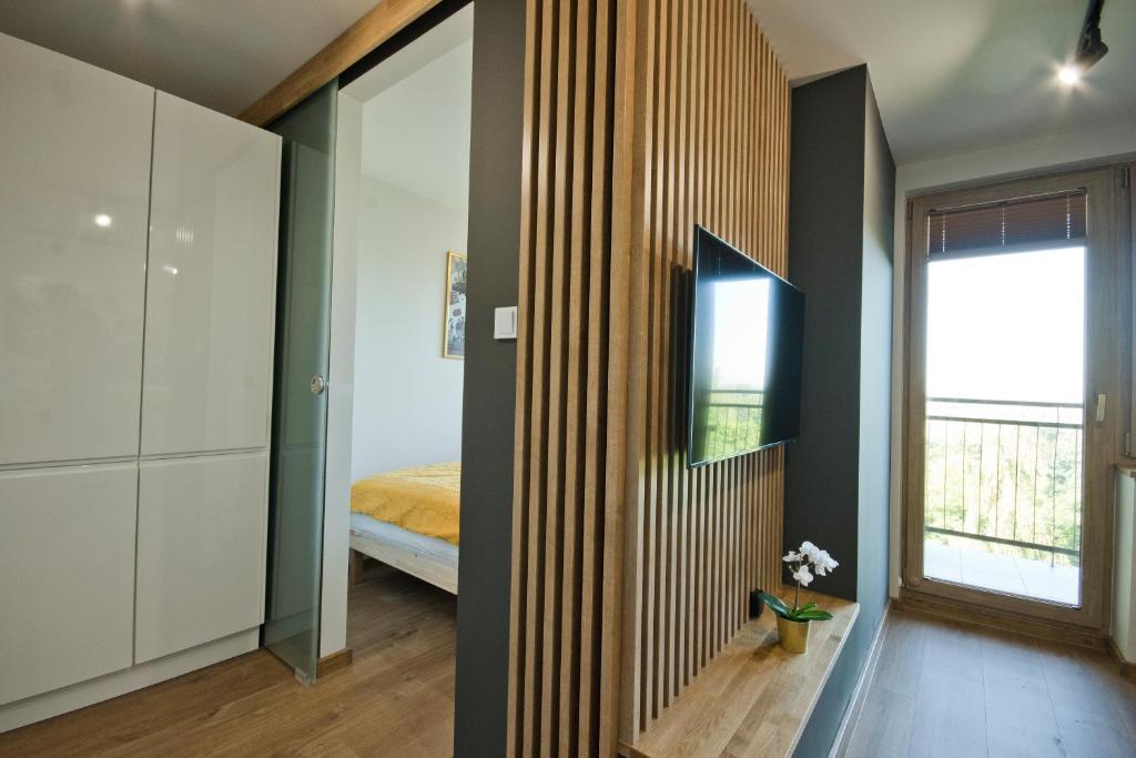 Posteľ alebo postele v izbe v ubytovaní Apartament Jastrzębie
