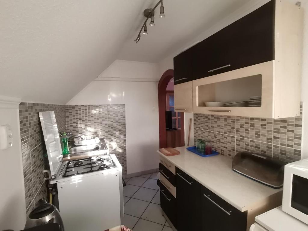 Kuchyňa alebo kuchynka v ubytovaní Csillám vendégház