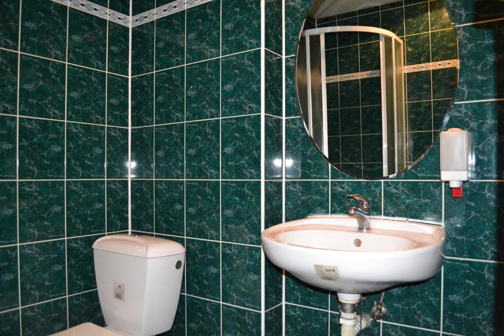 Koupelna v ubytování Penzion Tágo Bohumín