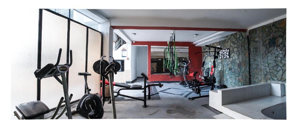 Fitness centrum a/nebo fitness zařízení v ubytování Hotel la Giralda