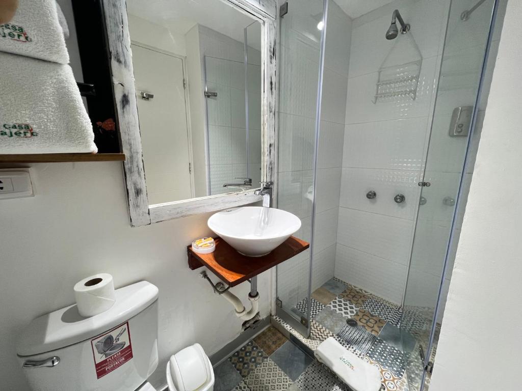 Koupelna v ubytování La Casa del Viajero