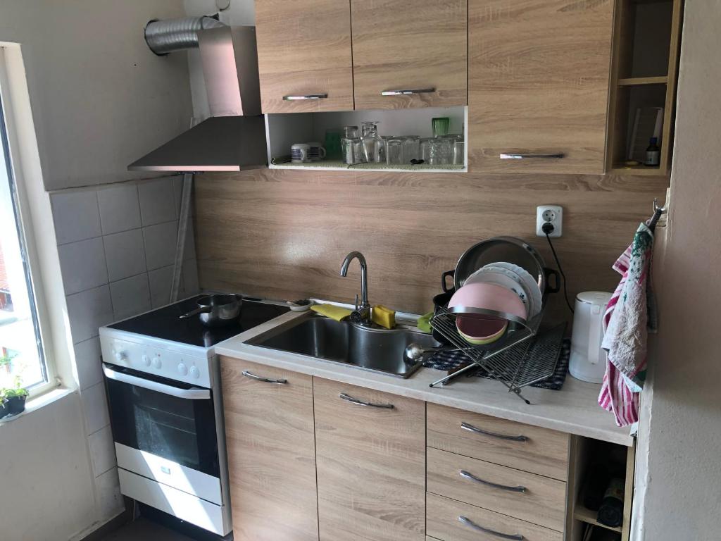 Kuchyň nebo kuchyňský kout v ubytování Hakuna Matata Guest House