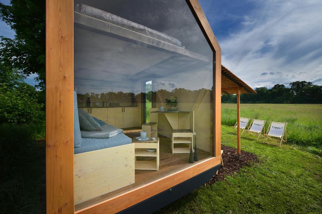 Vonkajšia záhrada v ubytovaní Glamping Hluboká