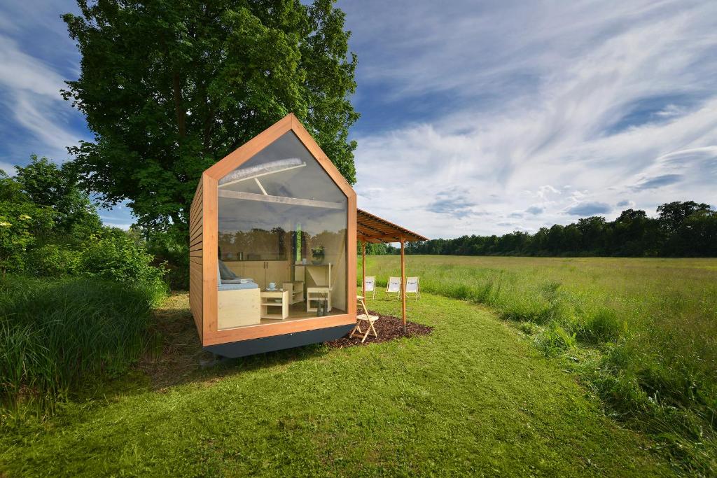 Vonkajšia záhrada v ubytovaní Glamping Hluboká