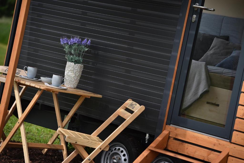 Posteľ alebo postele v izbe v ubytovaní Glamping Hluboká