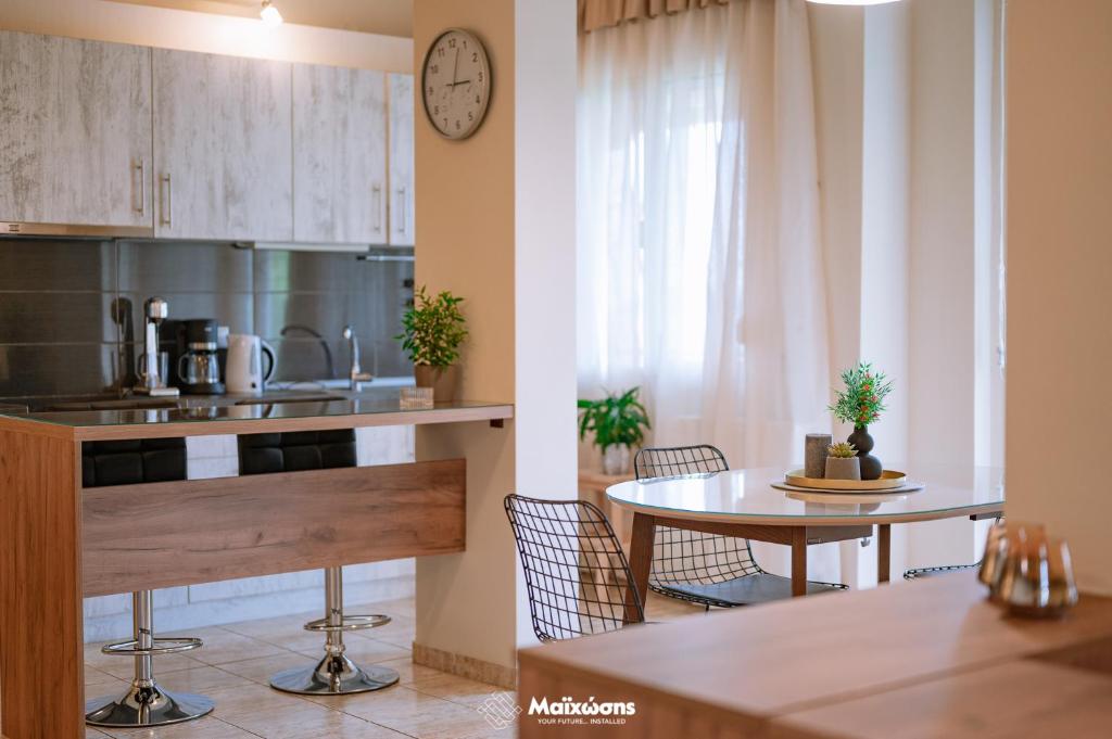Kuchyň nebo kuchyňský kout v ubytování HELIANTHOS VILLA - APARTMENT No2