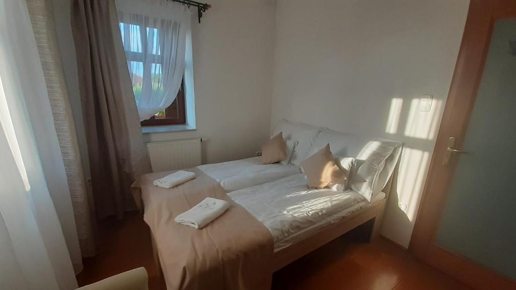 Postel nebo postele na pokoji v ubytování Bíbic Apartman C