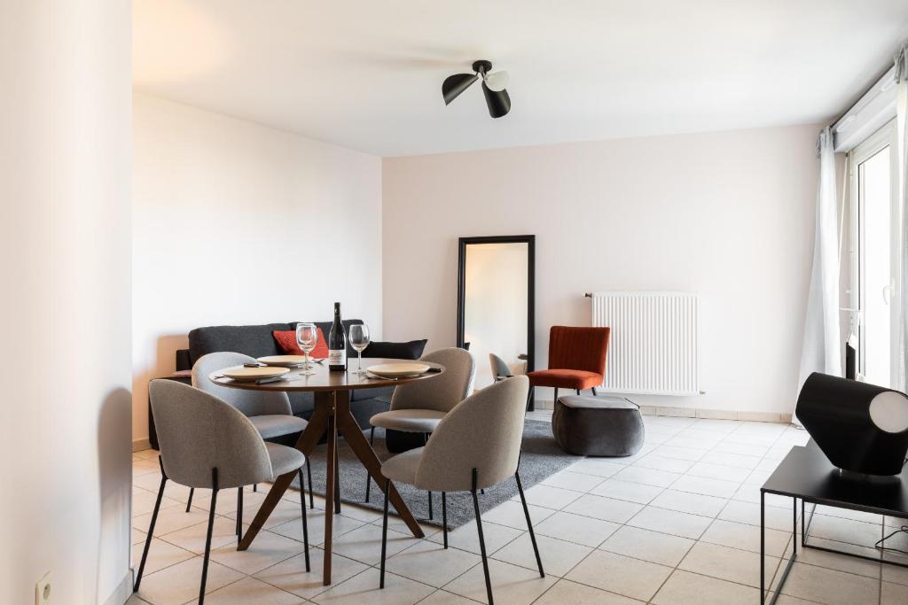 Posezení v ubytování DIFY Elegant - Quartier Part Dieu