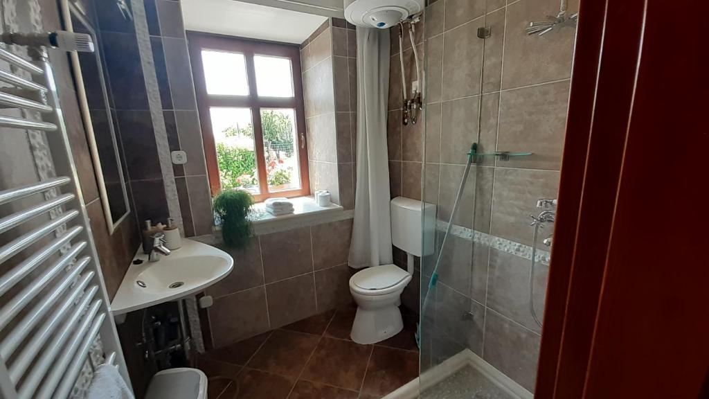 Koupelna v ubytování Bíbic Apartman C