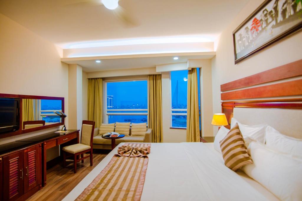 Minh Toan Athena Hotelにあるベッド