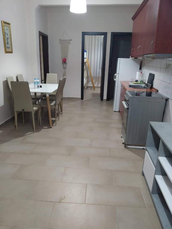 A kitchen or kitchenette at Ammos Apartments