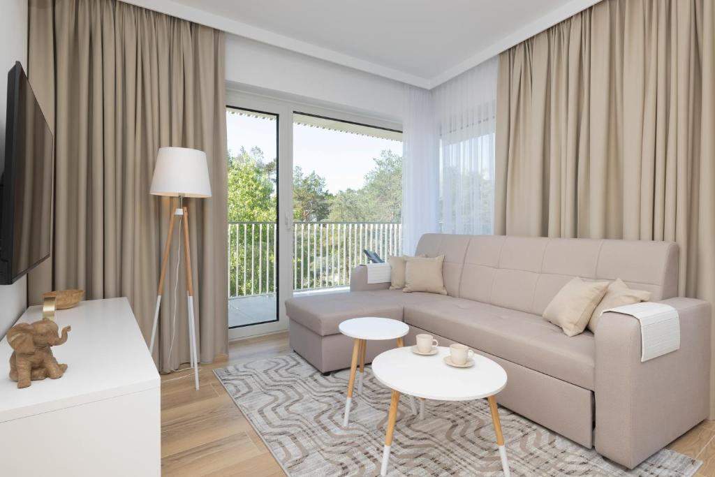 Posedenie v ubytovaní Apartament przy Plaży z aneksem kuchennym A 24 w Świnoujściu