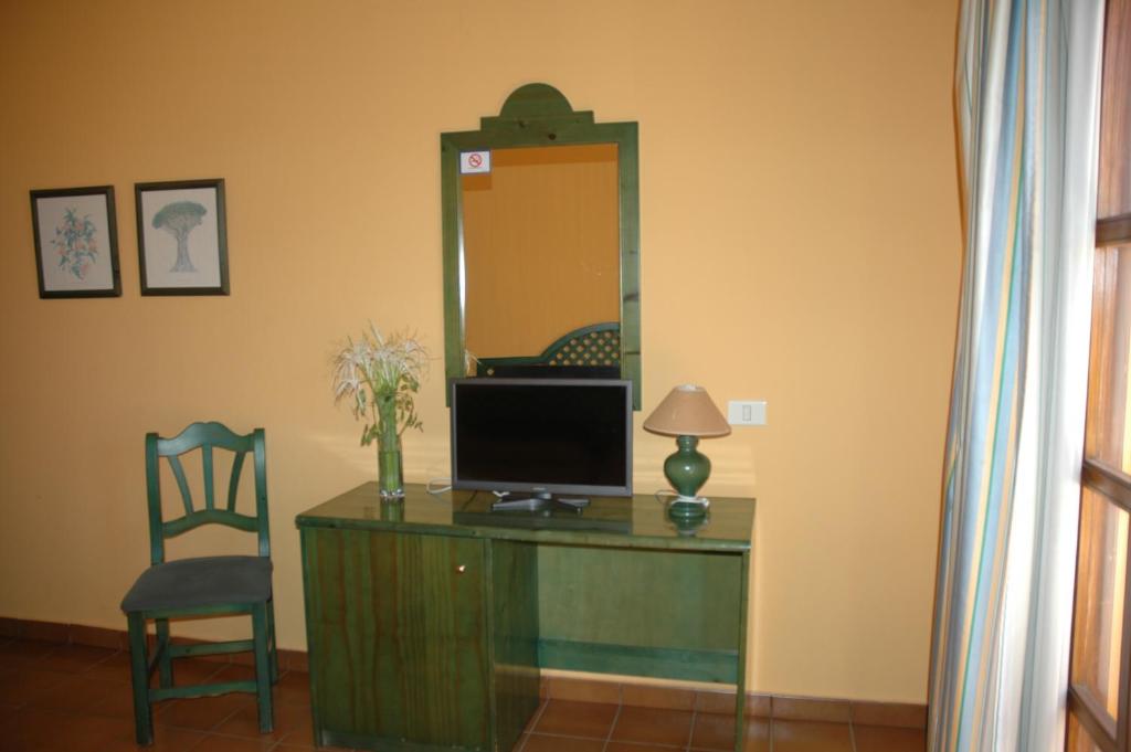 TV a/nebo společenská místnost v ubytování Hotel Jardín Concha