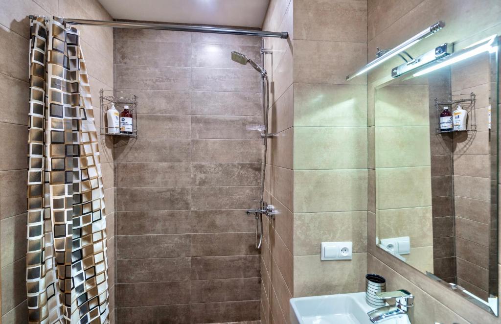 Koupelna v ubytování Studio Apartment NFT New Gudauri 108