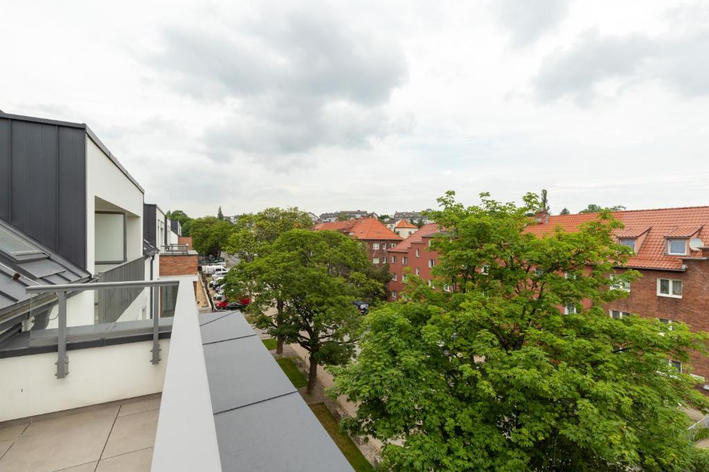 Balkón alebo terasa v ubytovaní Gdańsk Powstańców Warszawskich by Noclegi Renters