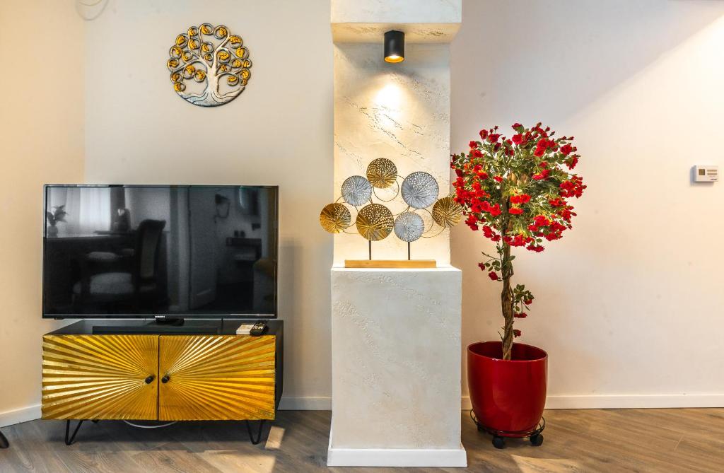 TV a/nebo společenská místnost v ubytování Hotel Korona