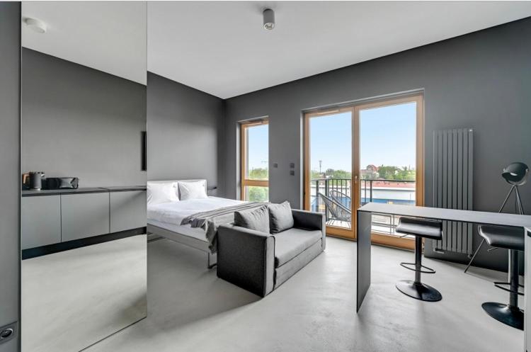 Posteľ alebo postele v izbe v ubytovaní Apartament Gdańsk Premium Lux Nadmotławie