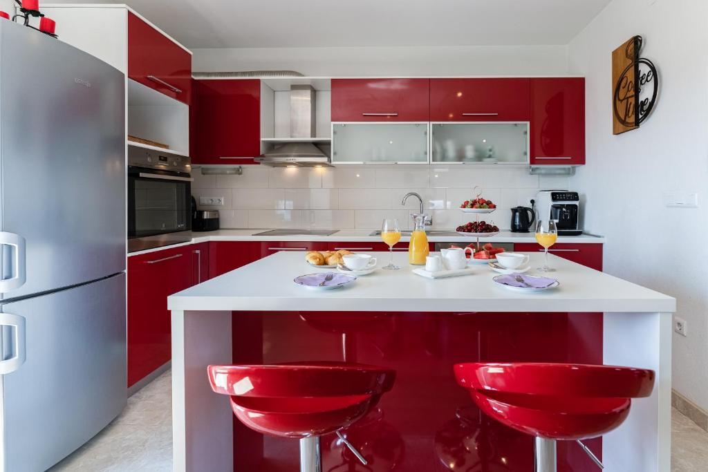 Kuchyňa alebo kuchynka v ubytovaní Apartman ViEw