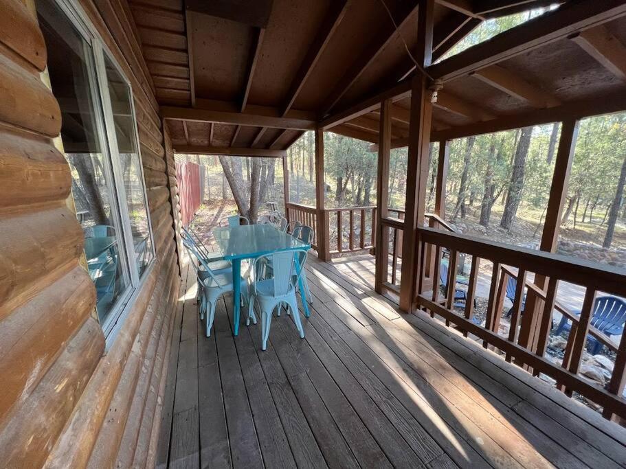 Balkón nebo terasa v ubytování Forest Cabin 7 Seventh Heaven