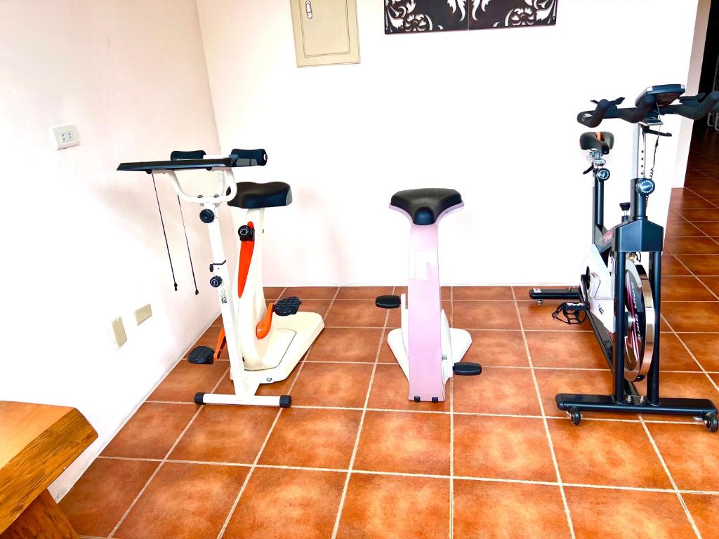 Fitness centrum a/nebo fitness zařízení v ubytování 溪頭18號