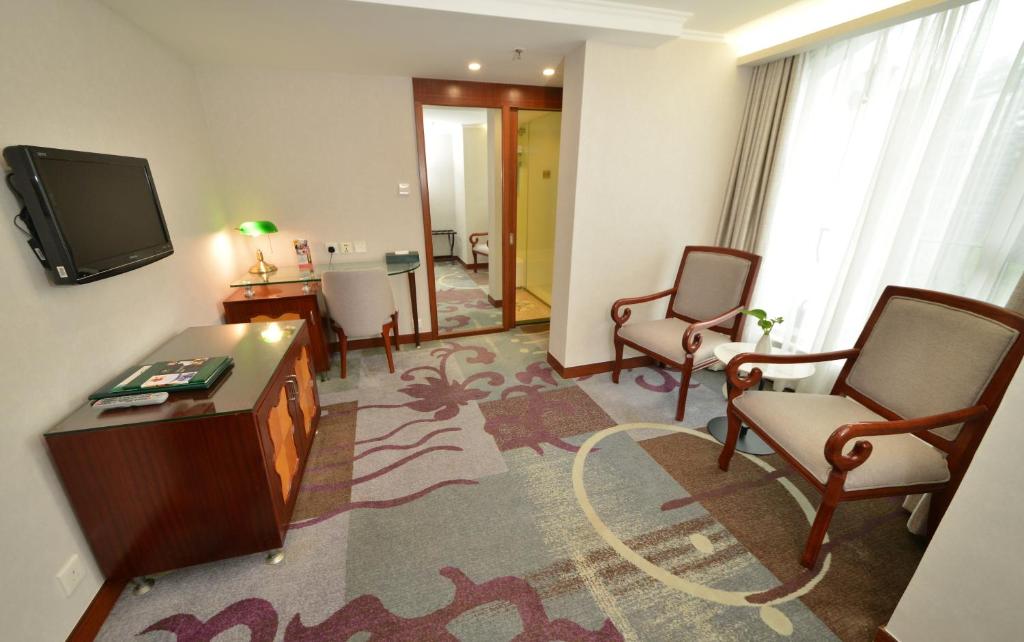 TV a/nebo společenská místnost v ubytování Hotel Guia