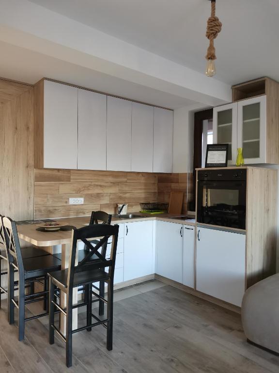 Kuchyň nebo kuchyňský kout v ubytování KATUN Apartmani & SPA
