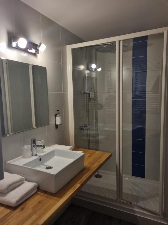 Koupelna v ubytování Hôtel Vauban