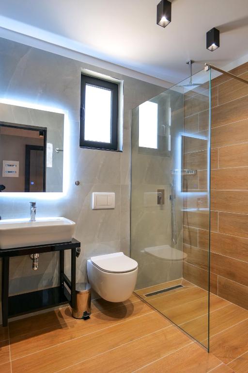Koupelna v ubytování Seawave Hotel