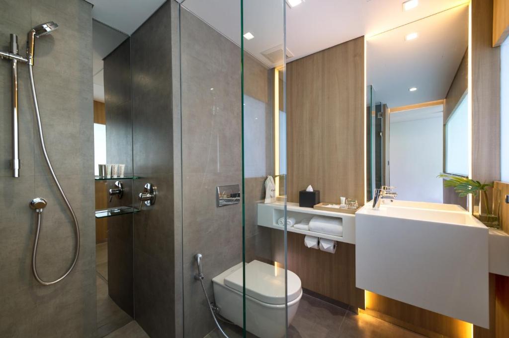 Koupelna v ubytování Ad Lib Hotel Bangkok
